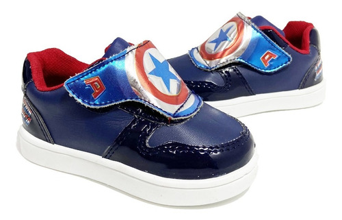 Imagen 4 de 4 de Tenis Para Niño Cápitan América Avengers Bubble Gummers