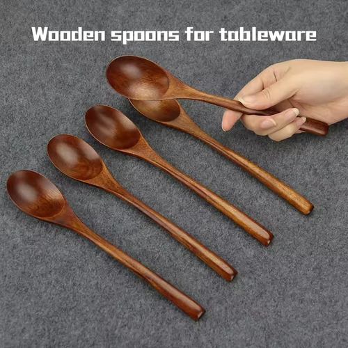 Juego De Cucharas De Madera Para Utensilios De Cocina De 6 P