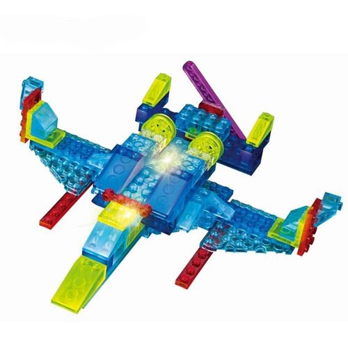 Bloques Ladrillos Con Luz Led Avión Juguete 8 En 1