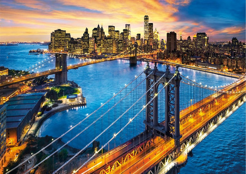 New York Skyline Puentes Rompecabezas 3000 Pz Clementoni
