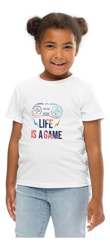 Playera De Niño. Life Is A Game. Regalo Día Del Niño