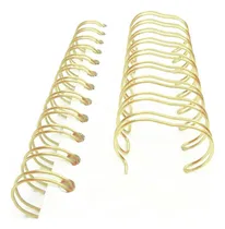 Comprar 15 Arillos Metálicos 5\u002F8 Twin Loop Paso 2:1 Dorado Oro
