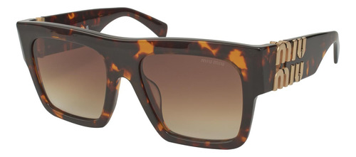 Miu Miu Mu 10ws Vau-6s1 Square Shape Tortoise Gold (Usado)