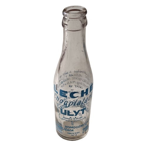 Botella Leche Chocolatada Ulyt,no Conaprole De Vidrio,200cc.