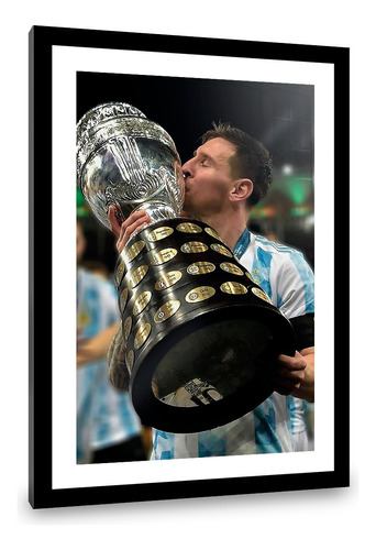 Cuadro Decorativo De Messi Campeón Copa América !