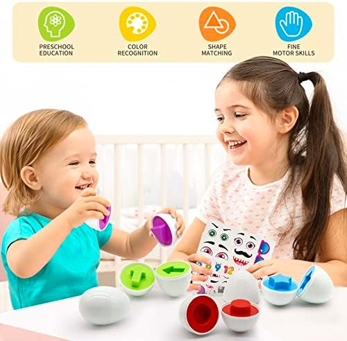 Moontoy Huevos A Juego Con Formas De Colores Para Niños Pequ