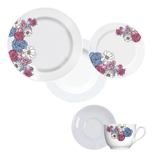 Aparelho Jantar Porcelana 20 Pçs Frida 2733021 Germer