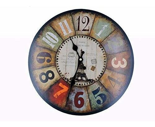 Hadaaya Mdf Wood 13 Pulgadas, Colorido Reloj De Pared Con Te