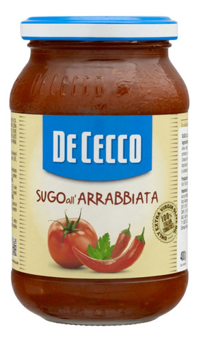 Molho de Tomate com Pimenta Chilli De Cecco sem glúten 400 g