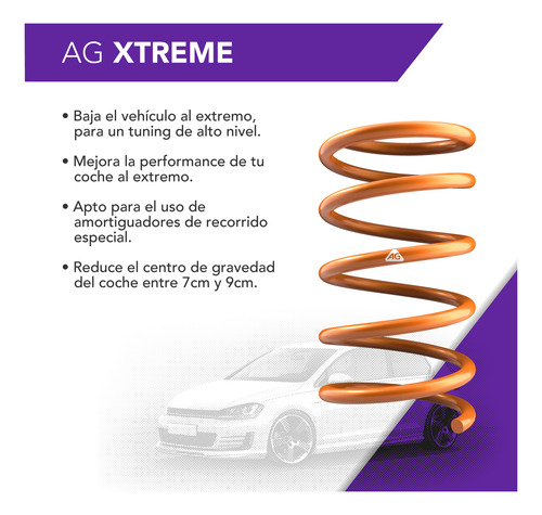 Imagen 7 de 7 de Kit Espirales X 2 Xtreme Volkswagen Bora 00/15