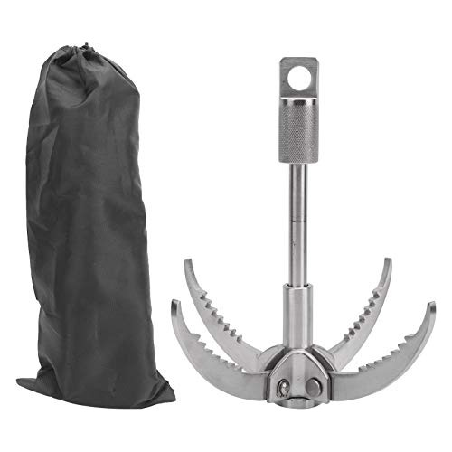 Dilwe Foldable Grappling Hook, 4 Claws, 500kg, Sus304 Stainl