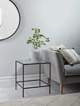 Comprar Mesa Lateral Multiuso Auxiliar O De Luz En Hierro Y Vidrio