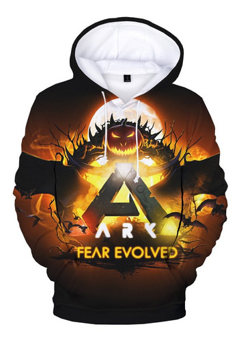 Sudadera Con Capucha Con Estampado 3d Del Juego Ark: Surviva