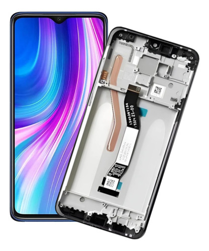 Tela Frontal Compatível Com Note 8 Pro M1906g7g C/aro Oled Preto