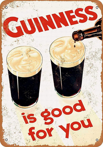 Letrero De L De 8 X 12  1929 Guinness Is Good You  Deco...