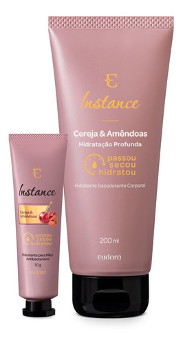  Kit Instance Hidratante Corporal 200ml + Hidratante Mãos 30g