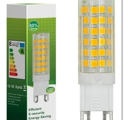 Kit 10 Lampada De Led Halopim G9 7w Para Lustres Branco Frio Luz Branco-quente