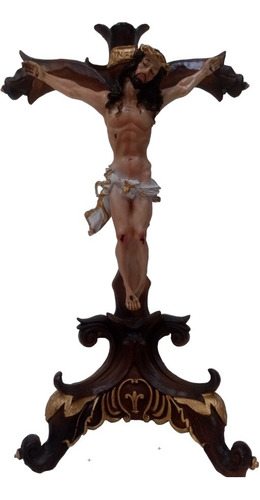 Cristo Tripie Tradiciónal, Figura De Resina 
