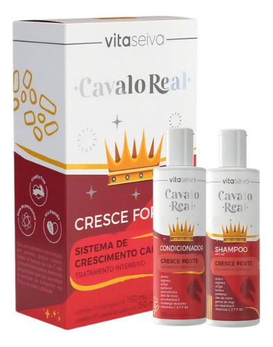 Kit Crescimento Capilar Cavalo Real Cresce Forte Vita Seiva