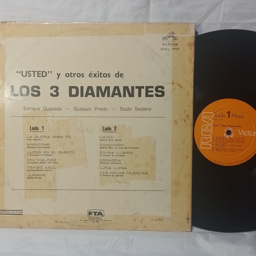 Lp Los Tres Diamantes Usted Y Otros Exitos Made Peru (Usado)
