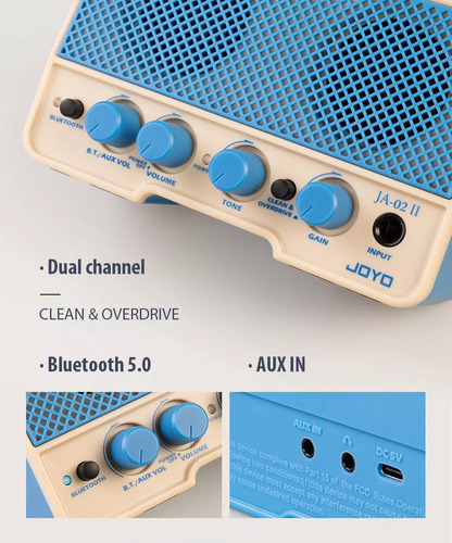 Joyo Ja-02 Ii Mini Amplificador De Guitarra 5w Con Bluetooth