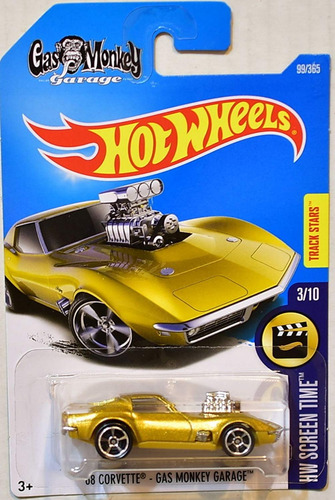 Hot Wheels Escala 1:64 #99 Corvette Gas Monkey Screen Time 3