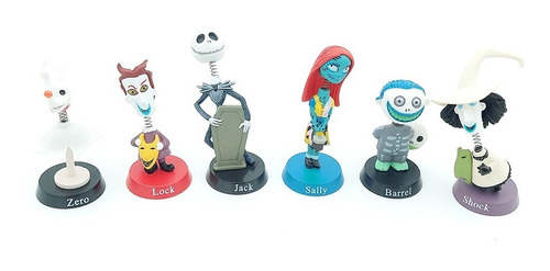 Set 6 Figuritas Nightmare Before Christmas Jack Skellington