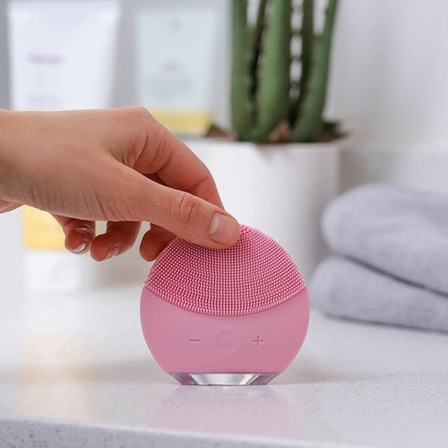 Limpiador Masajeador Facial Usb Recargable Rosa Chicle
