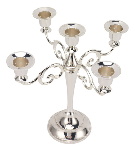 Candelabro De 5 Brazos, Vela Decorativa Retro De Hierro