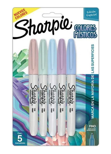 Marcadores Sharpie Colores Misticos X 5 Permanentes