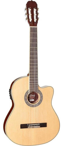 Violão Clássico Elétrico Flat Hofma Hmc225 Nt Natural Cutway Orientação da mão Destro