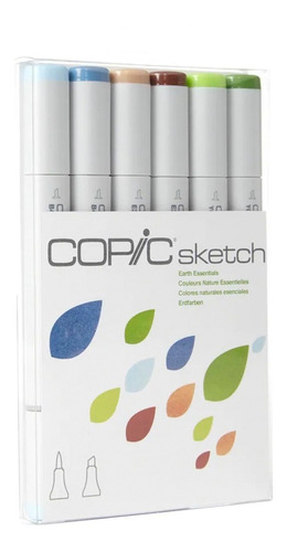 Copic Sketch Markers Lote De 6 Plumon Marcardor Arte Desde