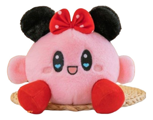 Muñeco De Peluche Kirby Rosa Minie De 25 Cm