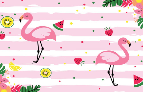 Painel Lona Flamingo 150x100 Cm