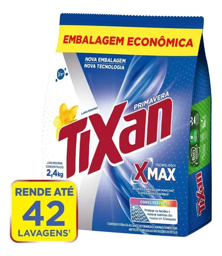 Lava Roupas Concentrado Em Pó Primavera 2,4kg Tixan Ypê
