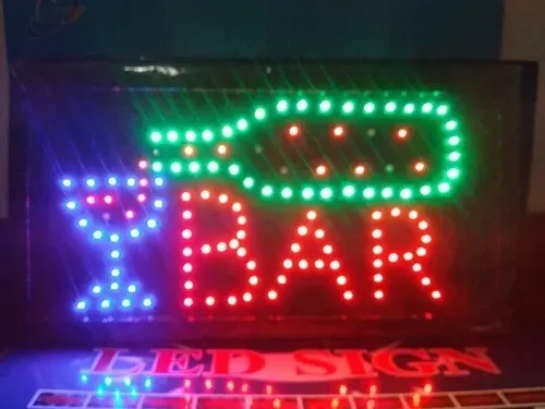 Cartel Led Chocolate Abierto Churros O La Q`quieras