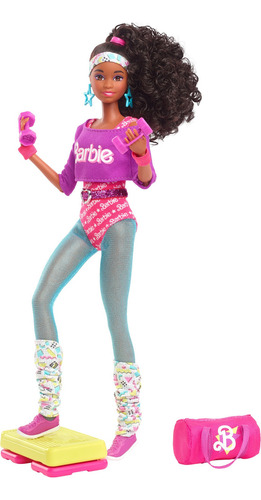 Muñeca Barbie Rewind Edición de los 80 Workin' Out 80 Christie Signature
