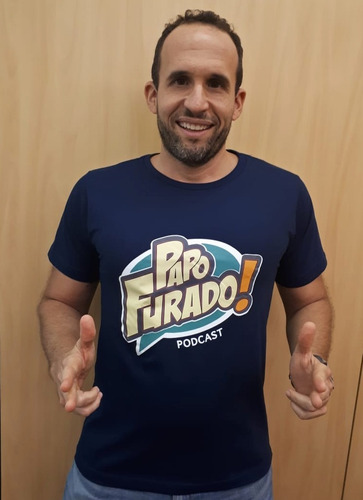 Camisa Papo Furado Podcast Masculina Xg (azul Marinho)