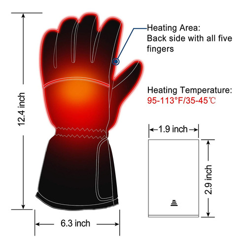 Guantes Calefactados Con Batería, Calentadores De Manos