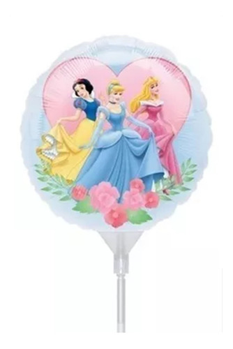 Balão Metalizado Princesas Disney: 5 Pac C/ 3 = 15 Balões