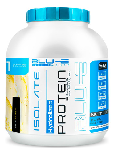 Proteína Whey Hidrolizada Isolate Blu-e 2.2kg Varios Sabores Vainilla