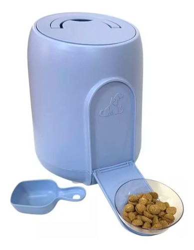 Contenedor De Alimento De Mascotas 5 Kg Azul Pt