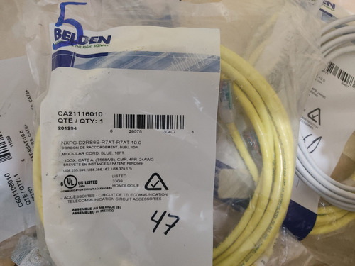 Cable Utp Red Patch Cord Rj45 Cat 6 (Usado)