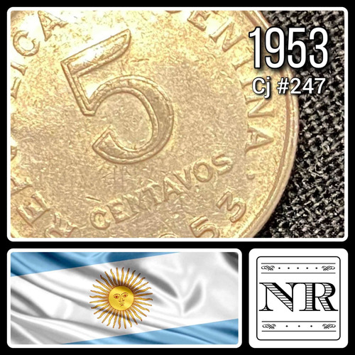 Argentina - 5 Centavos - Año 1953 - Cj #247 - Km #46