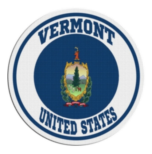 Parche Circular Escudo Usa Vermont