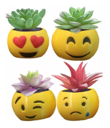 Planter Para Cactus O Suculentas Emoji X 1 Unidad