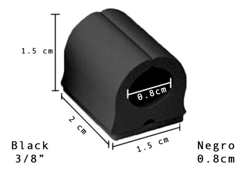 Imagen 4 de 4 de Organizador De Cables Para Pared - Negro - Chico - 12 Pieza