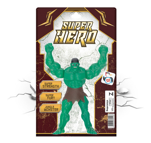 Boneco Incrível Hulk Infantil Coleção Super Hero Brinquedo