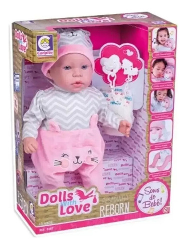 Boneca Bebê Reborn Dolls With Love Cotiplás