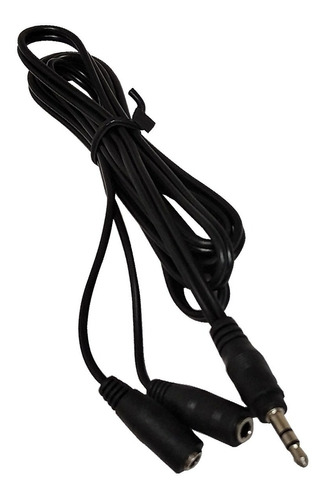 Cable De Audio Plug Splitter Y Macho 3.5mm A 2 Hembra 1.5mts